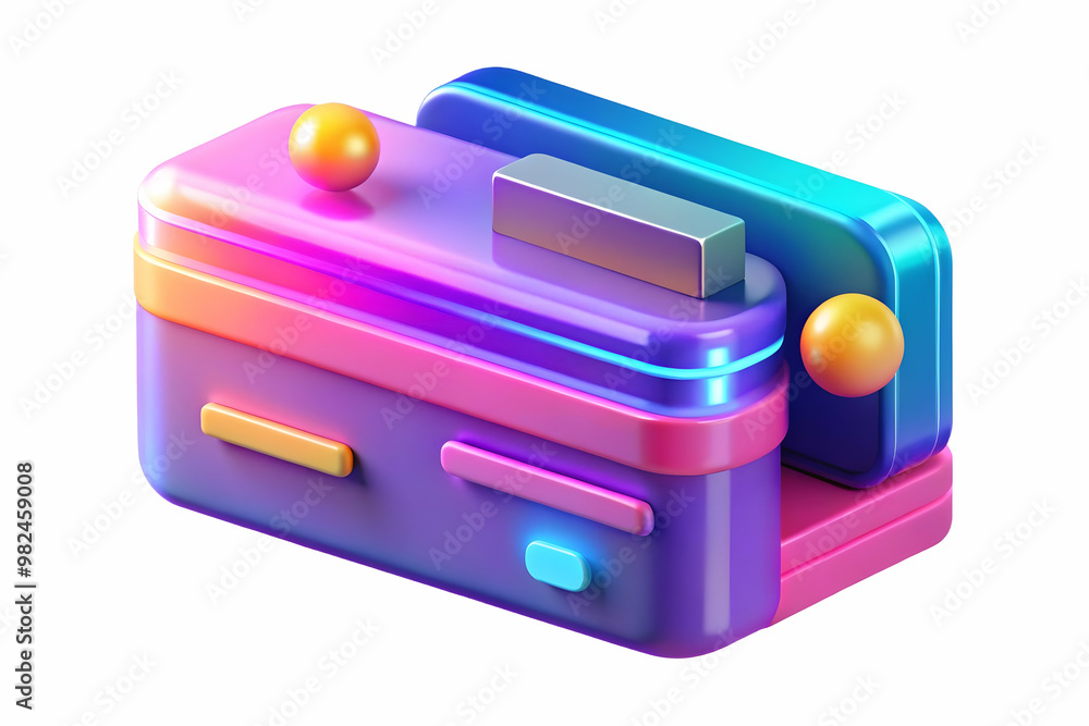 3D Glowing Abstract Payment Gateway Icon - Vibrant Digital Art for Online Payment Platforms and Fintech Advertising, Isolated on White Background 3D Glowing Abstract Payment Gateway Icon - Vibrant Digital Art for Online Payment Platforms and Fintech Advertising, Isolated on White Background