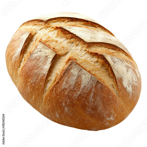 Crusty Bread isolated on a transparent background photo