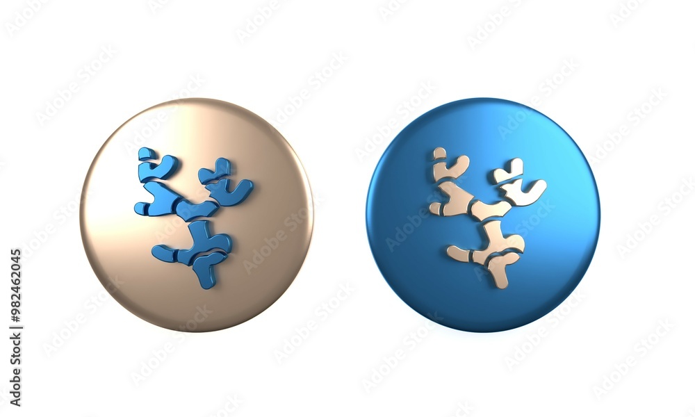 Colorful Ginger root icon isolated on white background. Circle button. 3D render illustration Colorful Ginger root icon isolated on white background. Circle button. 3D render illustration