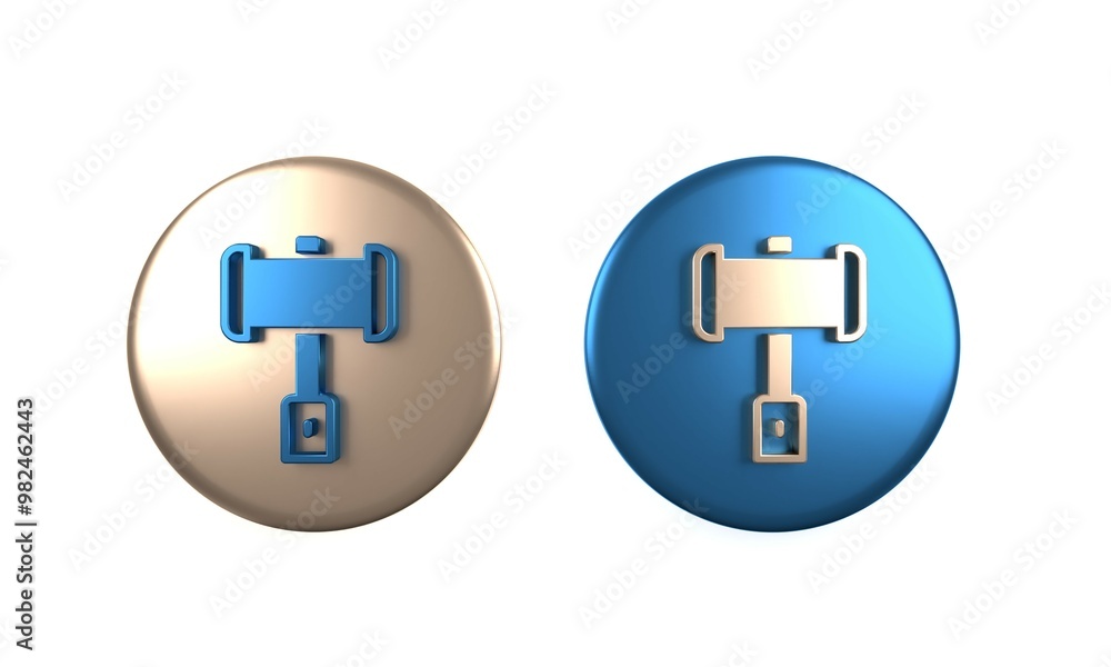 Colorful Medieval battle hammer icon isolated on white background. Circle button. 3D render illustration Colorful Medieval battle hammer icon isolated on white background. Circle button. 3D render illustration