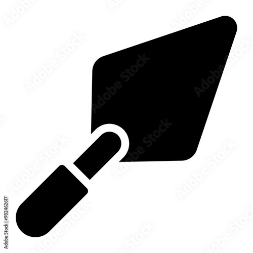 brick trowel glyph icon