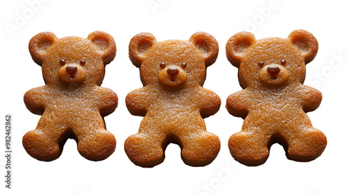 a group of cookies in shape of bears