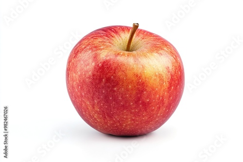 appetizing red apple isolated on white background.