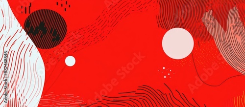 Dramatic Red Abstract Background Design Featuring Lines photo