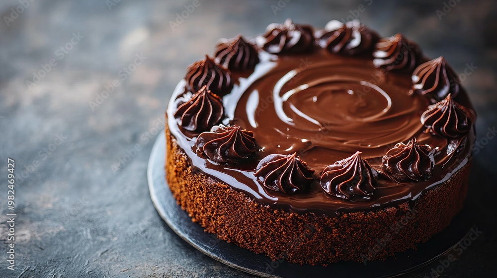 Delicious chocolate cake on a white plate top view for dessert lovers new beautiful stock image illustration AI Delicious chocolate cake on a white plate top view for dessert lovers new beautiful stock image illustration AI