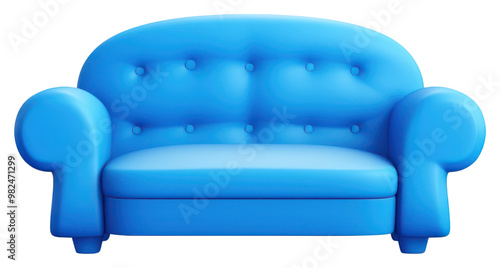 PNG Furniture armchair sofa blue. photo