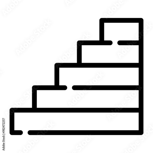 staircase line icon