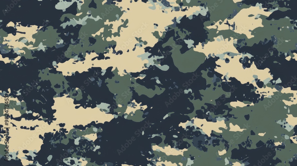Seamless camouflage pattern in a digital style Raster version Seamless camouflage pattern in a digital style Raster version