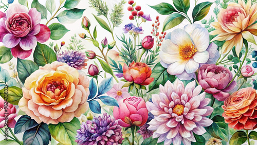 Vibrant watercolor artworks featuring elegant botanical motifs, perfect for adding a pop of color to any room, ideal for nature and art enthusiasts alike.