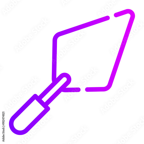 brick trowel gradient icon