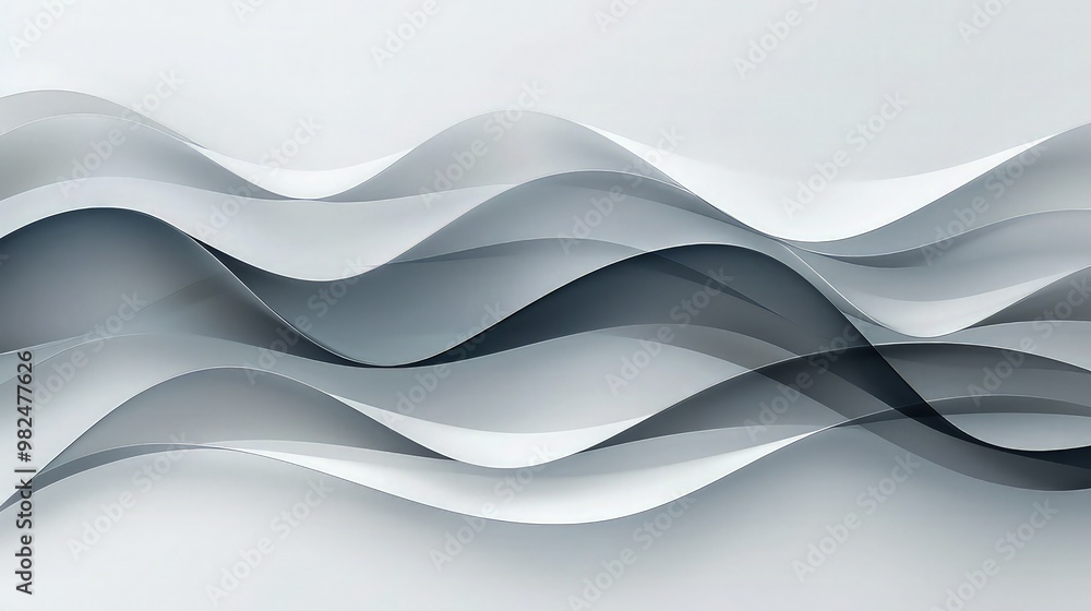 An interplay of light and shadow in abstract waves, with subtle gradients of gray and white creating depth and movement. An interplay of light and shadow in abstract waves, with subtle gradients of gray and white creating depth and movement.