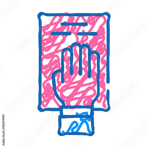 oath on constitution doodle icon sketch vector. oath on constitution sign. isolated symbol illustration