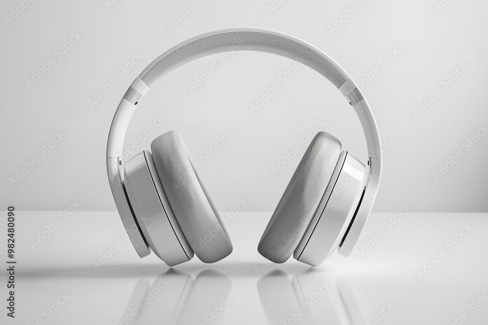 Modern Wireless Headphone Mockup Isolated created with Generative AI Modern Wireless Headphone Mockup Isolated created with Generative AI