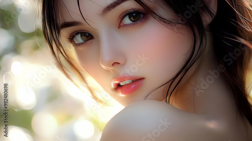 Stunning Portrait of a Woman with Brown Eyes