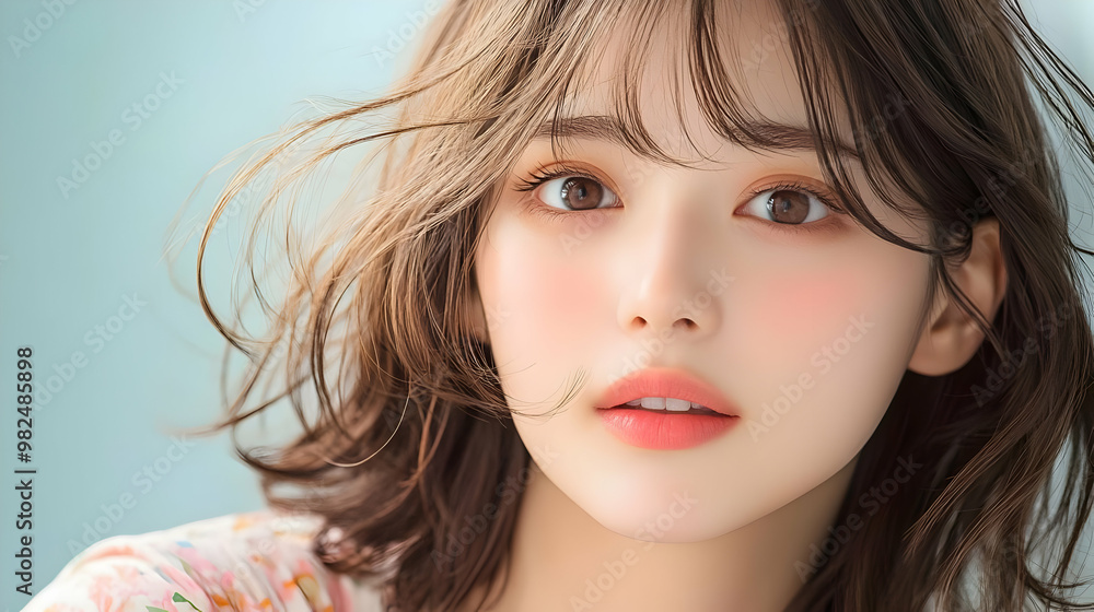 Beautiful Woman with Short Brown Hair Beautiful Woman with Short Brown Hair
