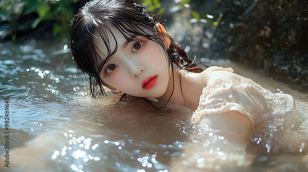 Fototapeta premium Beautiful Woman in Water