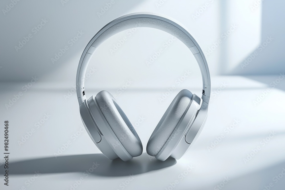 Modern Wireless Headphone Mockup Isolated created with Generative AI Modern Wireless Headphone Mockup Isolated created with Generative AI