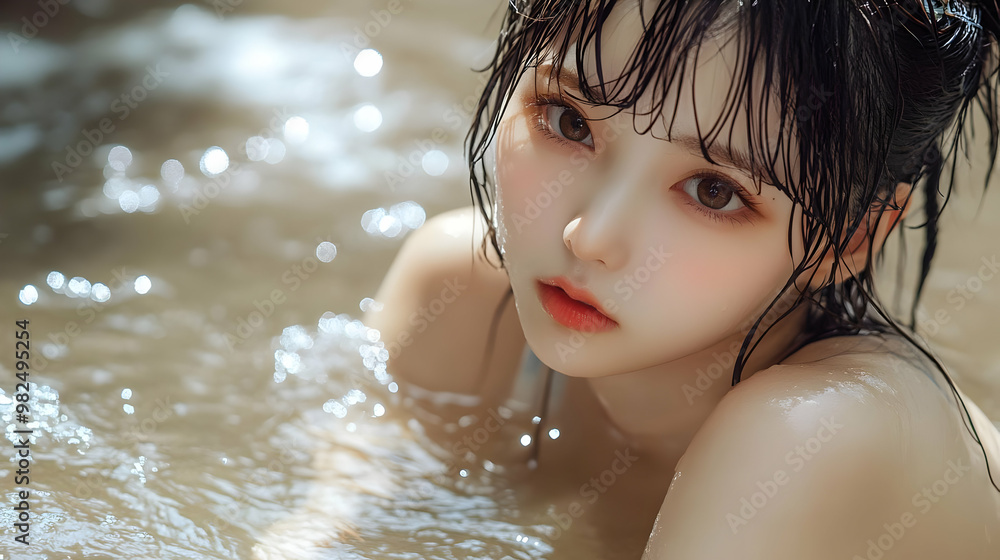 Fototapeta premium Beautiful Woman in Water