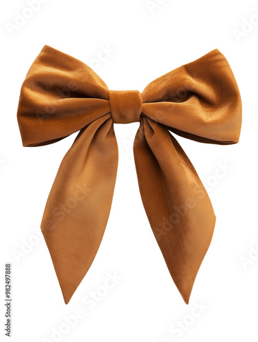 Elegant brown velvet bow