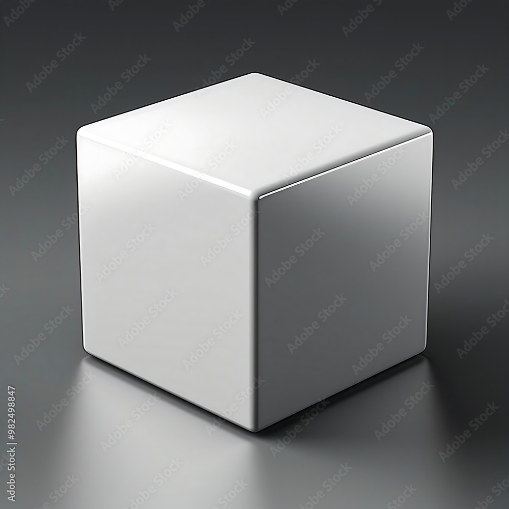 3d realistic vector icon. White cube. Isolated.
3d realistic vector icon. White cube. Isolated.