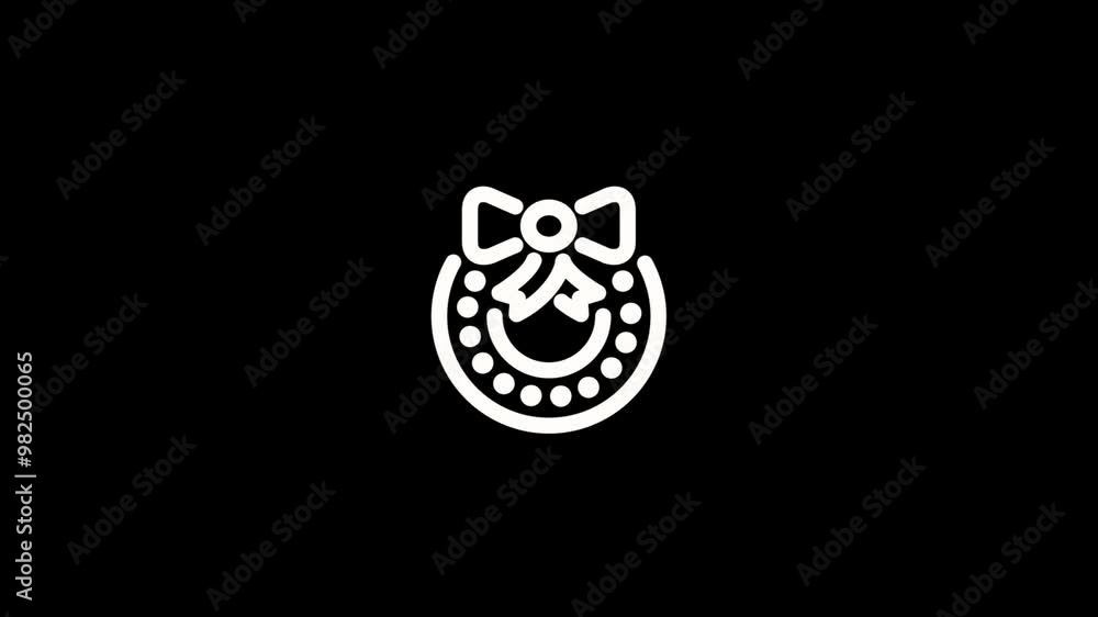 Merry Christmas and Happy New Year animation with white icon -Holiday Christmas greeting card. Merry Christmas and Happy New Year animation with white icon -Holiday Christmas greeting card.