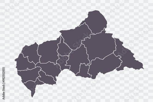 Central African Republic Map Smoke Color on White Background quality files Png