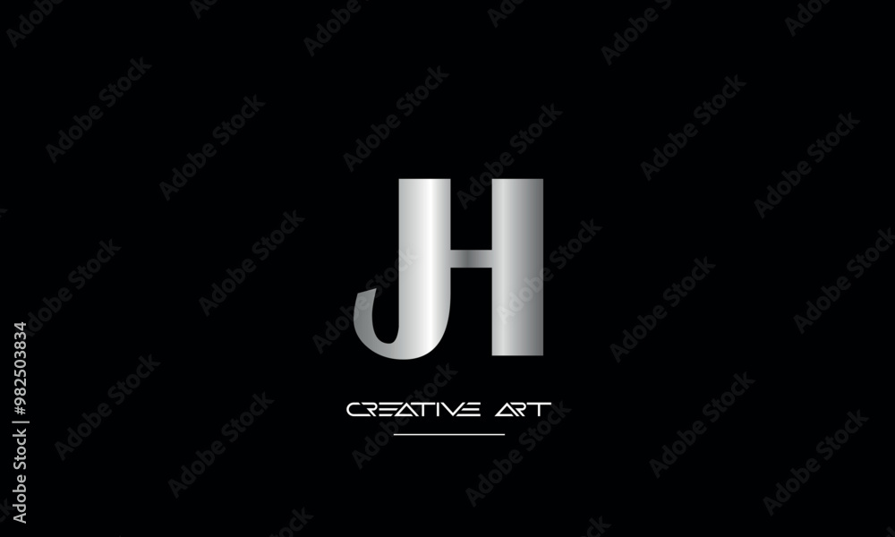 JH, HJ, J, H abstract letters logo monogram JH, HJ, J, H abstract letters logo monogram