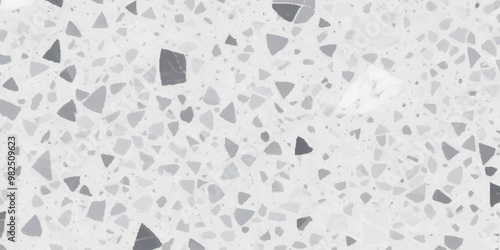 Terrazzo texture. Polished concrete floor and wall pattern. Old terrazzo flooring in seamless patterns texture , polished light gray, black and white stone for background. 