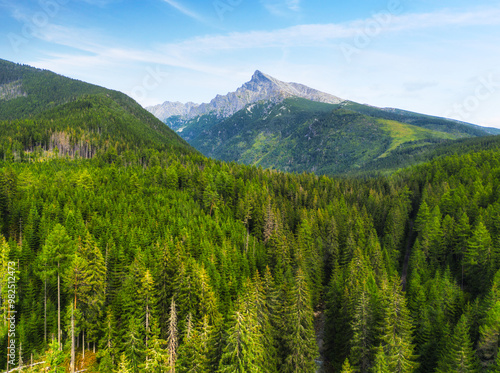 Amazing mountain landscape Krivan peak symbol of Slovakia in High Tatras mountains , Slovakia photo