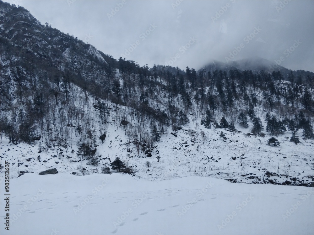 Obraz premium Snow clad mountains