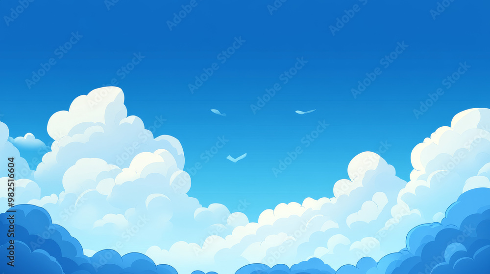 A simple, blue cartoon drawing of a cloudy sky. It's like a nice, peaceful wallpaper for your phone or computer. A simple, blue cartoon drawing of a cloudy sky. It's like a nice, peaceful wallpaper for your phone or computer.
