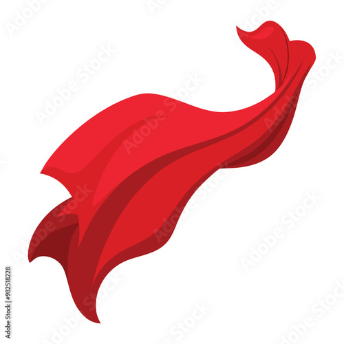 Silk flying vector illustration isolated on a white background