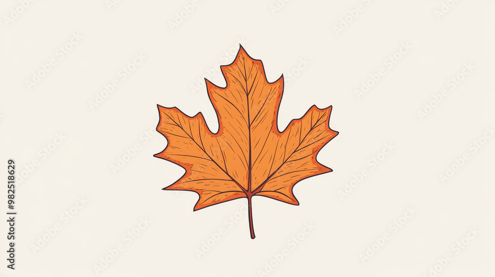 A simple, clean drawing of a maple leaf. Perfect for designs about nature, autumn, or the environment. Use it for fall projects, logos, or artwork. A simple, clean drawing of a maple leaf. Perfect for designs about nature, autumn, or the environment. Use it for fall projects, logos, or artwork.