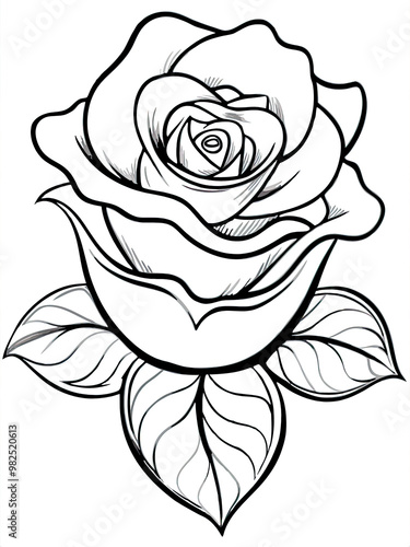 Wallpaper Mural black rose vector illustration Torontodigital.ca