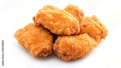 fried chicken isolated on white background