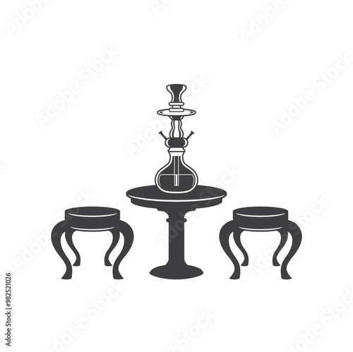 illustration of hookah smoke or shisha smoke, vector art.