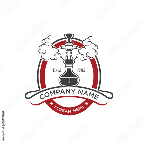 illustration of hookah smoke or shisha smoke, vector art.