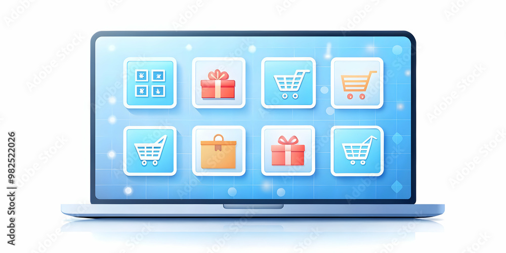 Flat Glossy Product Display with Floating Coupon Icons - Elevate Retail Promotions with Eye-Catching Marketing Design Flat Glossy Product Display with Floating Coupon Icons - Elevate Retail Promotions with Eye-Catching Marketing Design