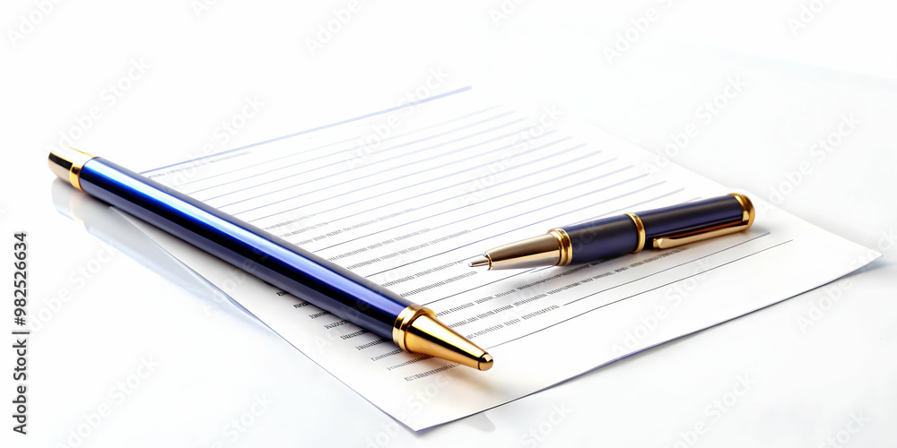 3D Isolated Business Contract and Pen Icon Vector for Corporate Branding and Legal Services on White Background 3D Isolated Business Contract and Pen Icon Vector for Corporate Branding and Legal Services on White Background