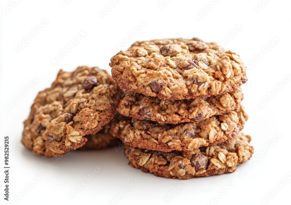 Flax, sunflower, and sesame seed cookies isolated on white Flax, sunflower, and sesame seed cookies isolated on white