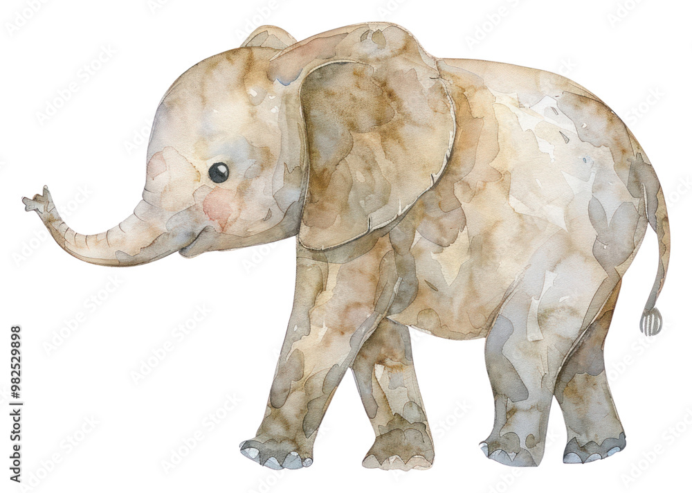 PNG Cute watercolor illustration of a baby elephant wildlife animal mammal. PNG Cute watercolor illustration of a baby elephant wildlife animal mammal.