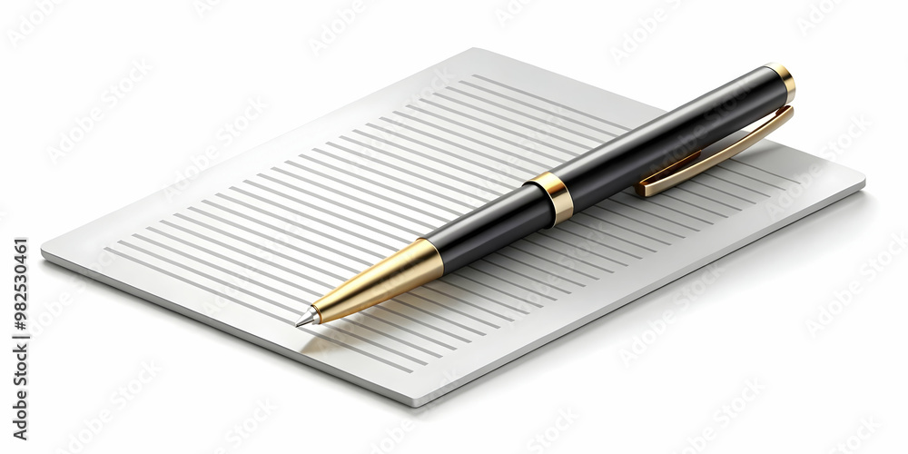 3D Isolated Business Contract and Pen Icon - Professional Vector Design for Corporate Branding, Legal Services, and Business Promotions on White Background 3D Isolated Business Contract and Pen Icon - Professional Vector Design for Corporate Branding, Legal Services, and Business Promotions on White Background