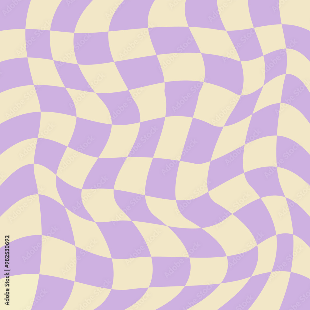 Seamless pattern. Y2K retro background. Distorted checkered wavy swirl chess, trendy trippy style. Vector illustration. Seamless pattern. Y2K retro background. Distorted checkered wavy swirl chess, trendy trippy style. Vector illustration.