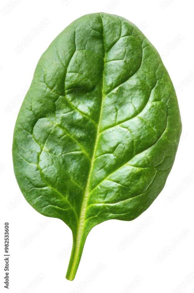 PNG Fresh green spinach leaf with detailed texture PNG Fresh green spinach leaf with detailed texture