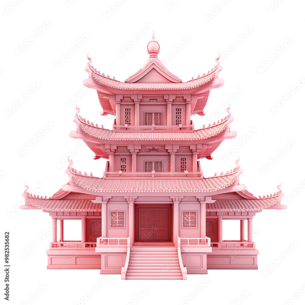 pink chinese temple transparent background pink chinese temple transparent background