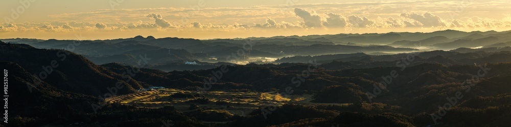 鹿野山九十九谷展望台からのパノラマ写真 鹿野山九十九谷展望台からのパノラマ写真