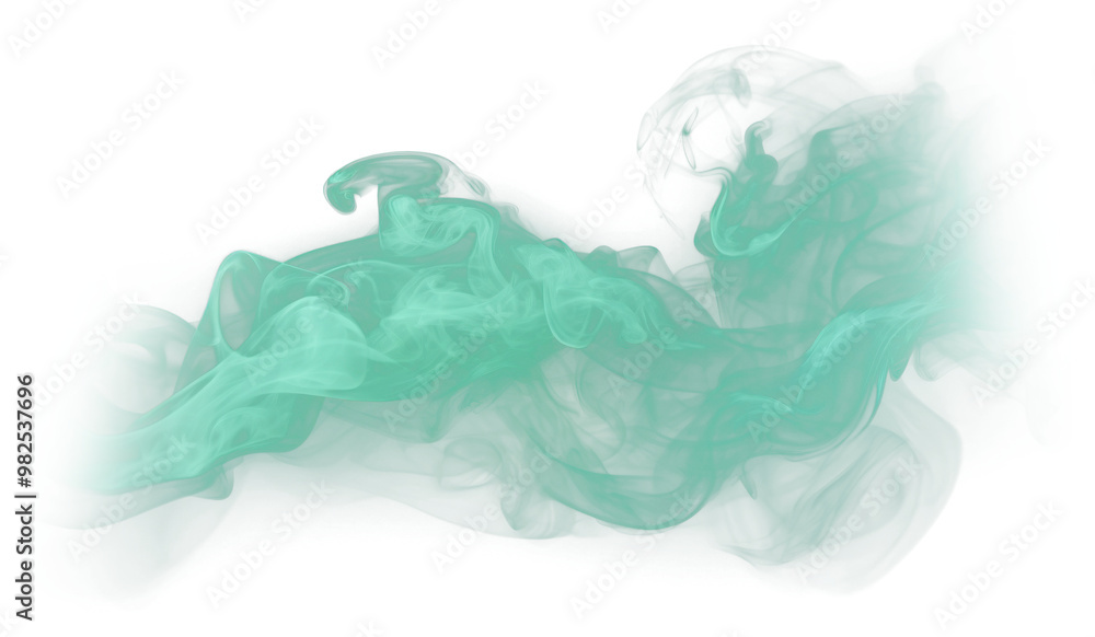 Fototapeta premium PNG Mint green smoke backgrounds black fog.