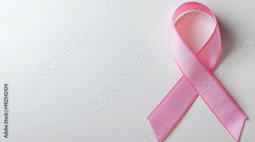 Pink Ribbon Symbolizing Hope and Support for Breast Cancer Awareness