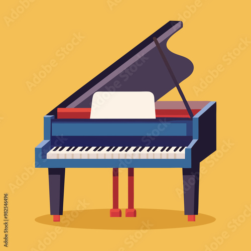 vector illustration of piano