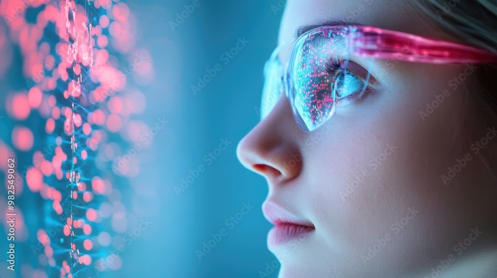 A researcher analyzes data from a medical study, using software to identify trends and patterns. A researcher analyzes data from a medical study, using software to identify trends and patterns.